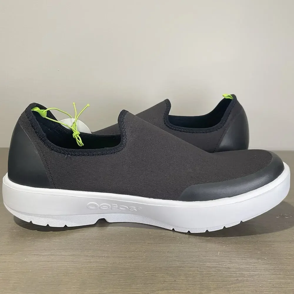 OOFOS Womens Size 11 Shoes NEW with Tags OOMG Eezee Slip On Black White 5072